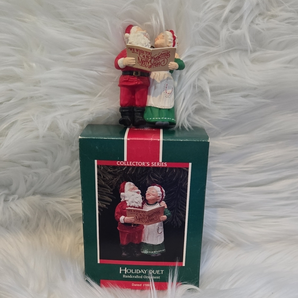 Holiday Duet Handcrafted Ornament Dated 1989 Collector's Series